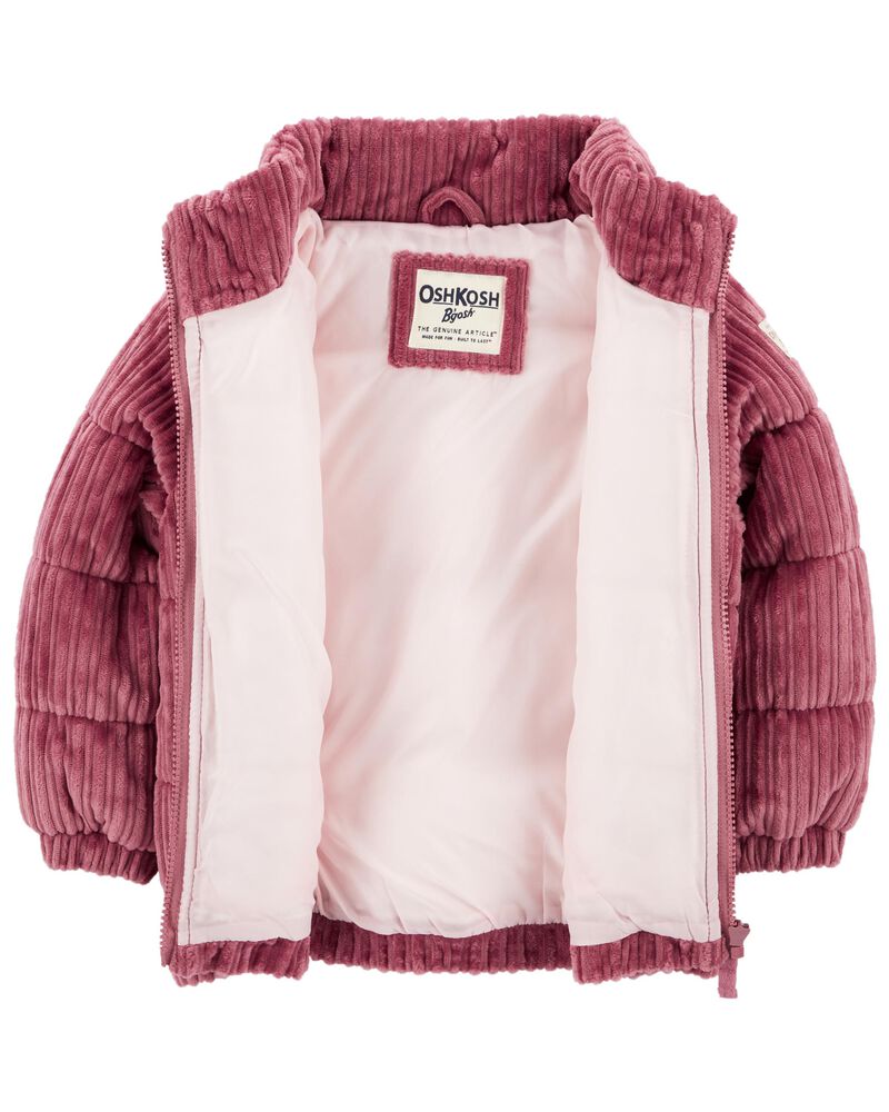 Toddler Heavyweight Corduroy Puffer Jacket, image 2 of 3 slides