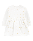 Baby Polka Dot Fleece Dress, image 1 of 5 slides