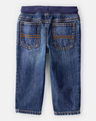 Baby Pull-On Denim Pants - Blue, image 2 of 4 slides
