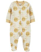 Baby Lion 2-Way Zip Cotton Blend Sleep & Play Pajamas, image 1 of 5 slides