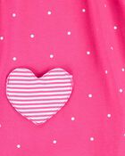 Baby Heart Pocket Cotton Romper, image 2 of 3 slides