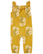 Baby Floral Cotton Jumpsuit, image 1 of 3 slides