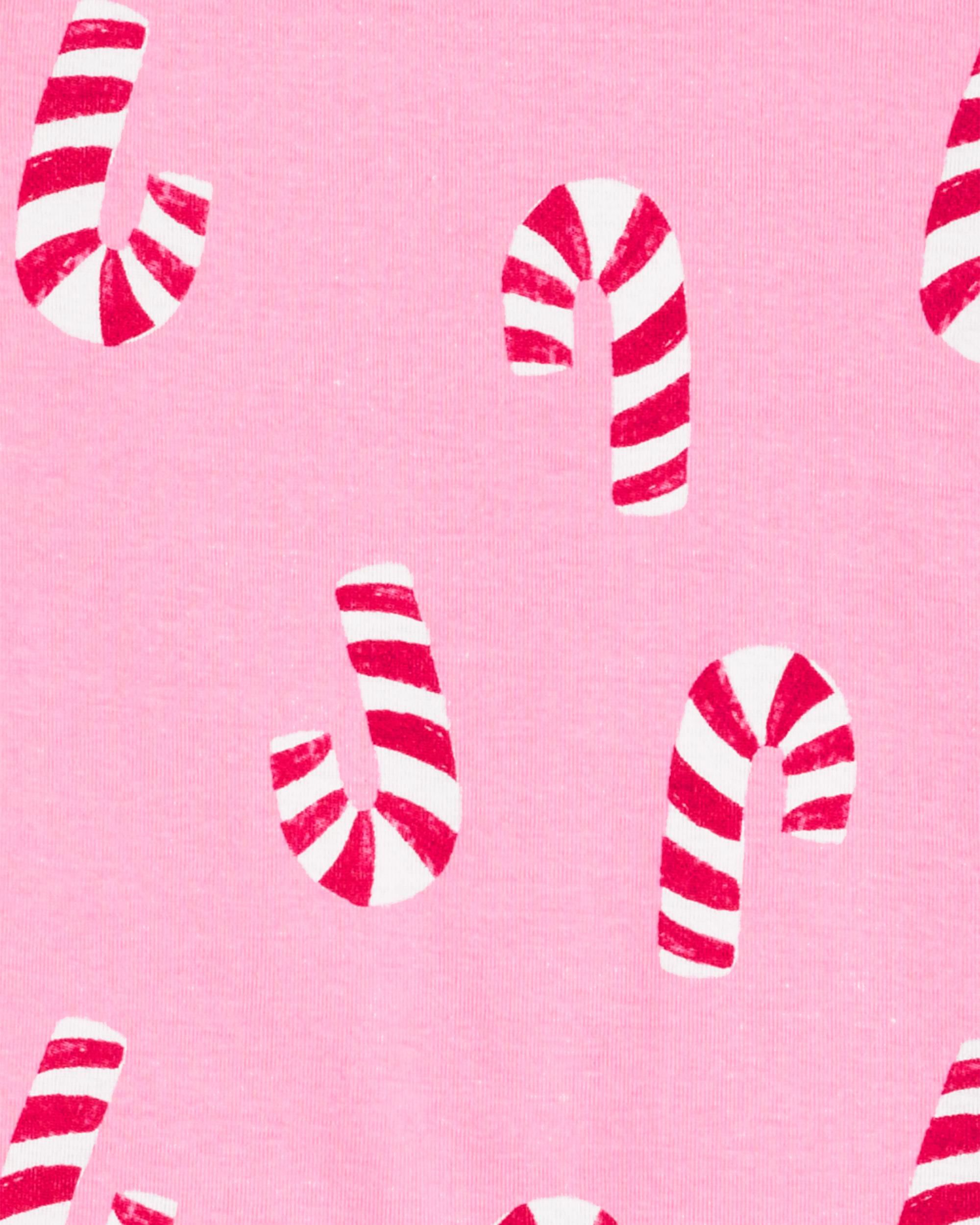 Kid 2-Piece Christmas Candy Cane 100% Snug Fit Cotton Pajamas