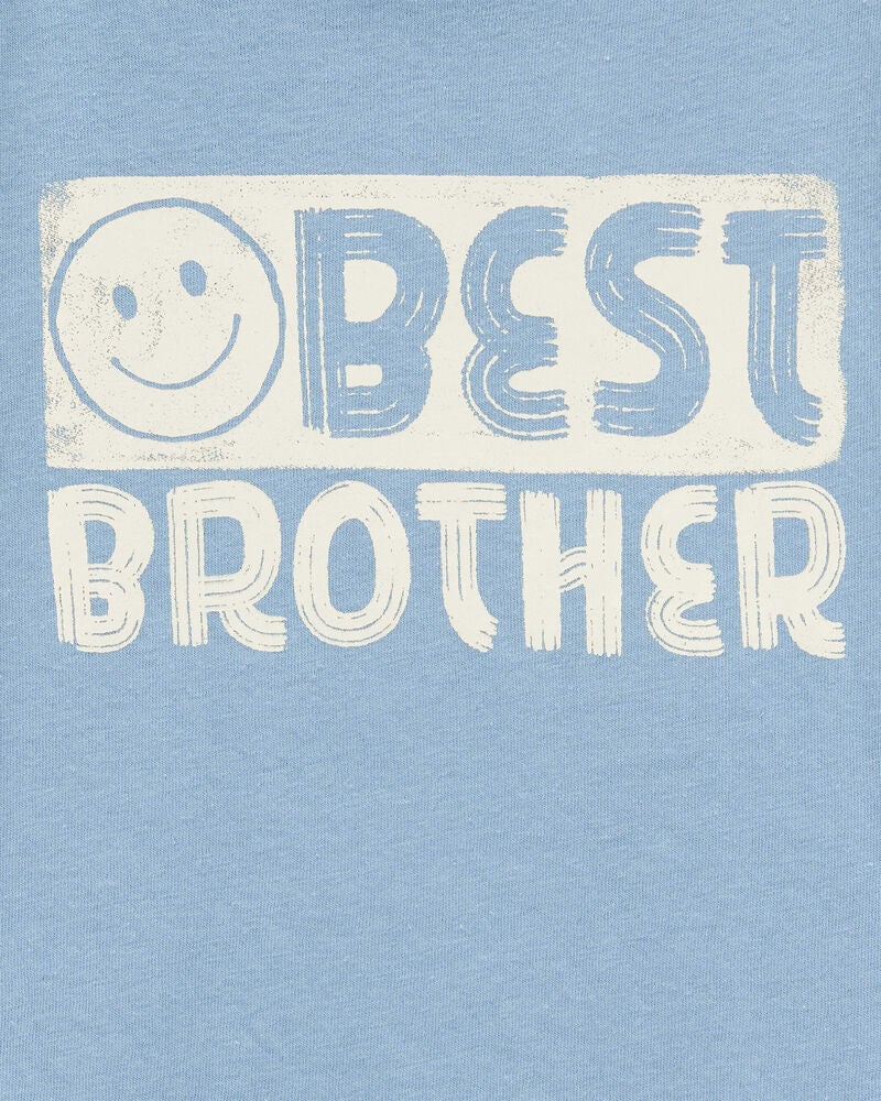 Toddler Best Brother Short-Sleeve Graphic Tee - Blue, image 2 of 3 slides