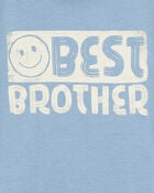 Toddler Best Brother Short-Sleeve Graphic Tee - Blue, image 2 of 3 slides