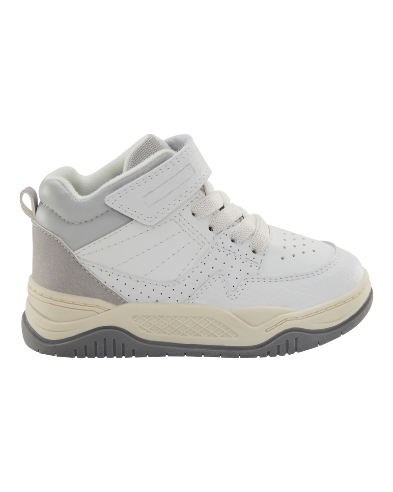 Toddler Casual Easy On High-Top Sneakers - Grey, image 2 of 7 slides