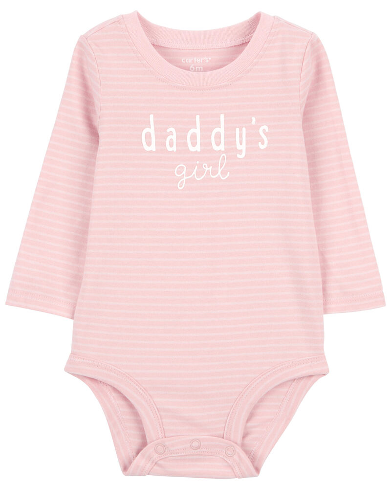Baby 'Daddy's Girl' Striped Collectible Bodysuit, image 1 of 4 slides