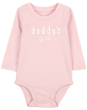 Baby 'Daddy's Girl' Striped Collectible Bodysuit, 