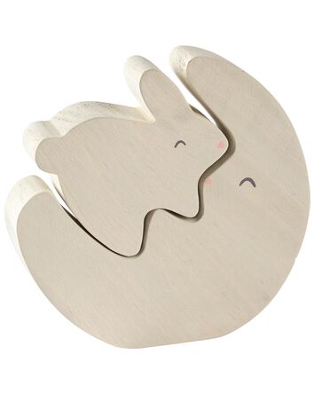 Baby Little Planet Bunny Wooden Puzzle, 