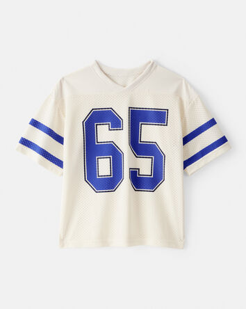 Boys Short-Sleeve Mesh Jersey - White, 