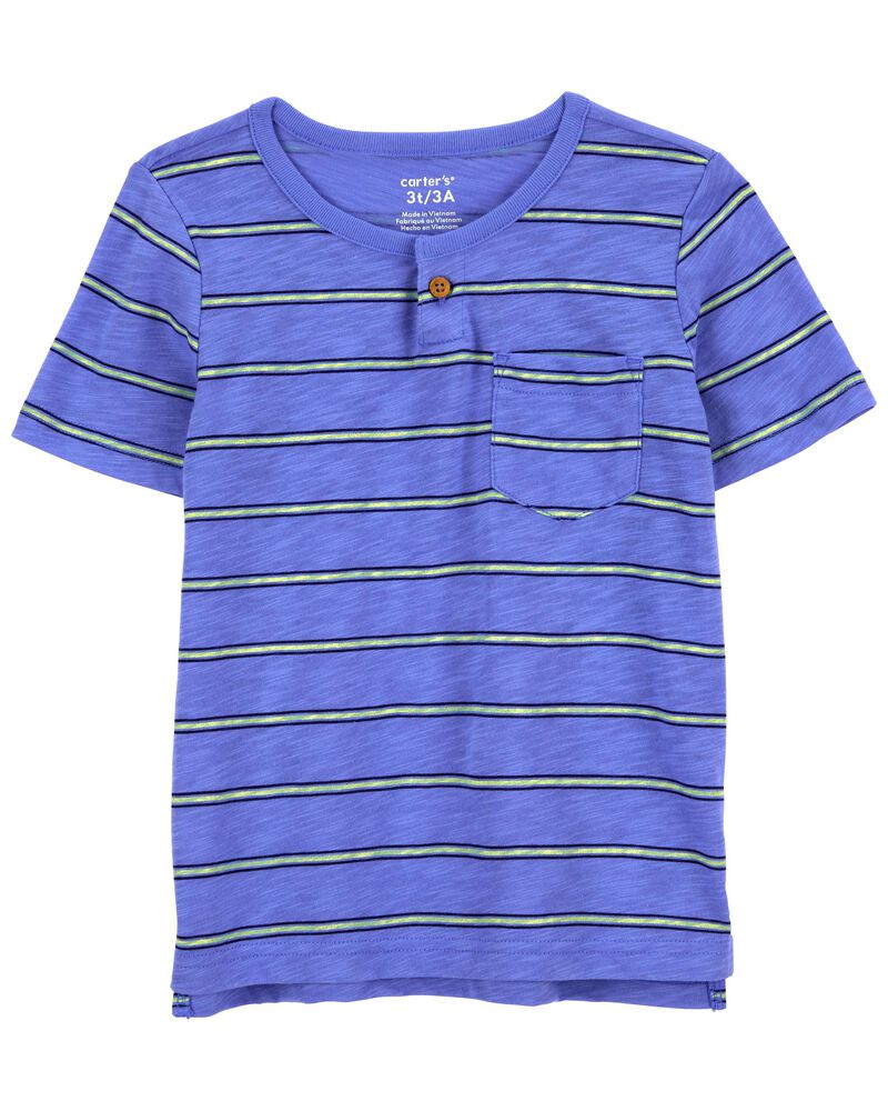 Baby Striped Jersey Henley, image 1 of 3 slides
