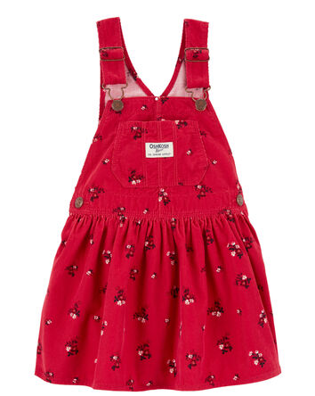 Toddler Floral Print Jumper Dress, 