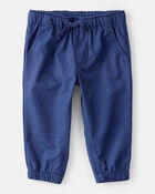 Baby Boy Cotton Pull-On Fashion Pants - Navy, image 1 of 4 slides