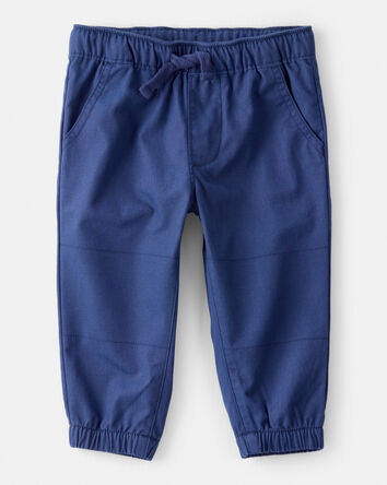 Baby Boy Cotton Pull-On Fashion Pants - Navy, 
