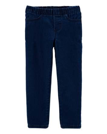 Toddler Dark Wash Elastic-Waist Jeggings, 