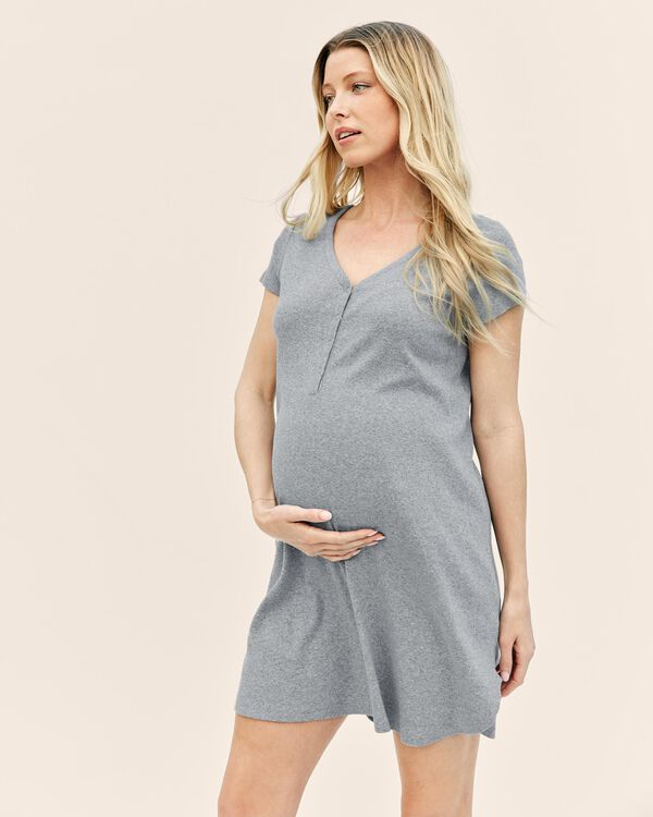 Everyday Grey Womens Maternity Essential Nightgown