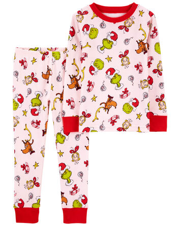 Toddler 2-Piece Christmas Grinch Pajamas, 