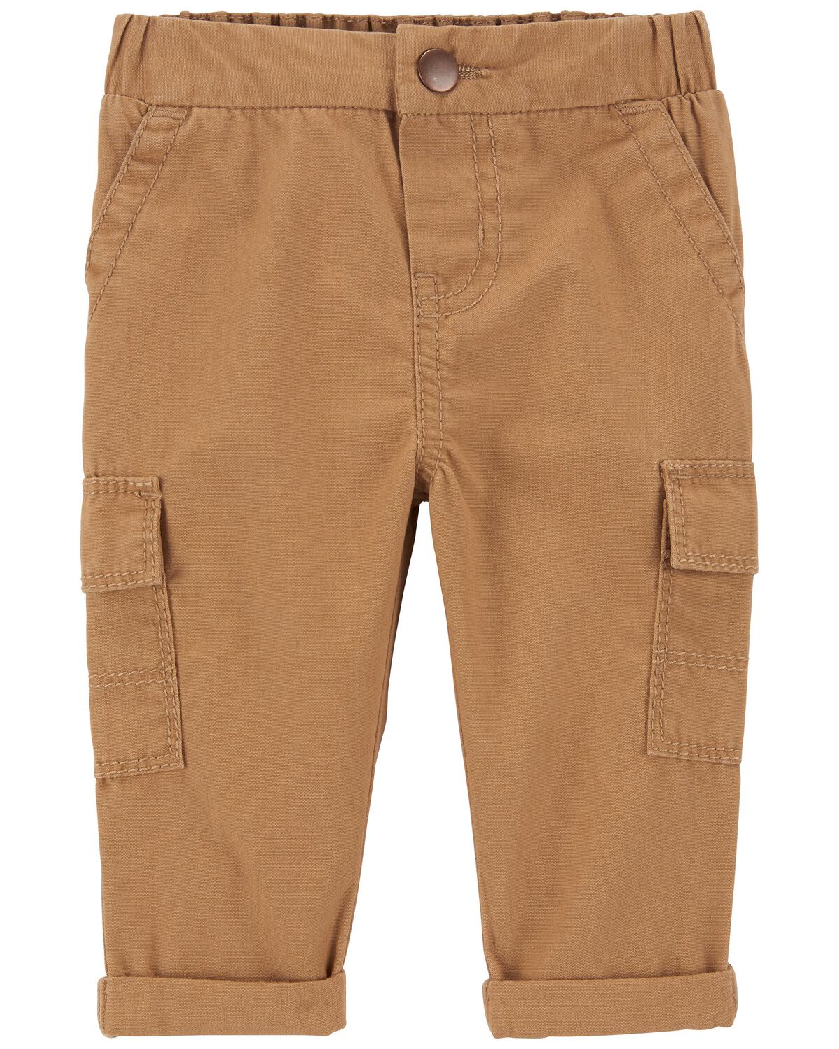 Havana Brown Baby Canvas Cargo Pants