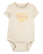 Baby Mother's Day Short-Sleeve Bodysuit - Ivory, image 1 of 3 slides