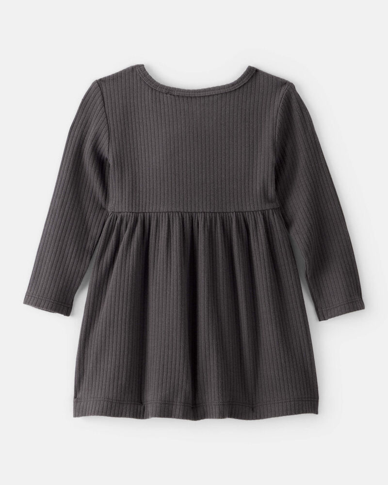 Baby Girl Long-Sleeve Dress - Black, image 2 of 4 slides