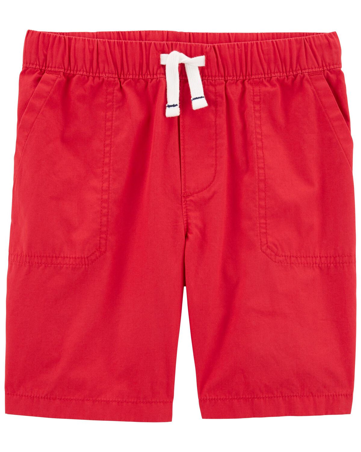 Red Kid Pull-On Poplin Shorts | carters.com