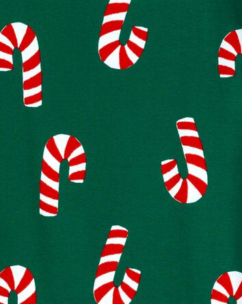 2-Piece Christmas Candy Cane 100% Snug Fit Cotton Pajamas, 