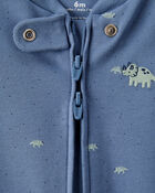 Baby Boy Rhino Print 100% Cotton Long-Sleeve Sleep & Play - Navy Blue, image 3 of 5 slides