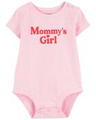 Baby 'Mommy's Girl' Striped Cotton Bodysuit, image 1 of 4 slides