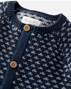 Baby Organic Cotton Sweater Knit Jumpsuit, image 2 of 4 slides