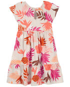 Kid Floral Crinkle Jersey Dress, image 3 of 5 slides