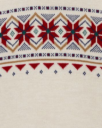 Kid Fair Isle Cotton Sweater, 