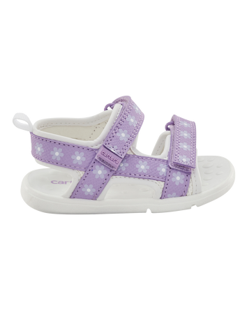 Baby Every Step® First Walker Floral Sandals - Purple/White, 