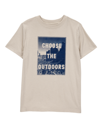 Kid Choose the Outdoors Short-Sleeve Graphic Tee - Tan, 