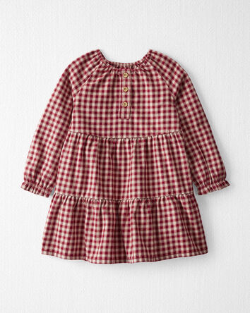 Toddler Cozy Tiered Dress Made with Organic Cotton, 