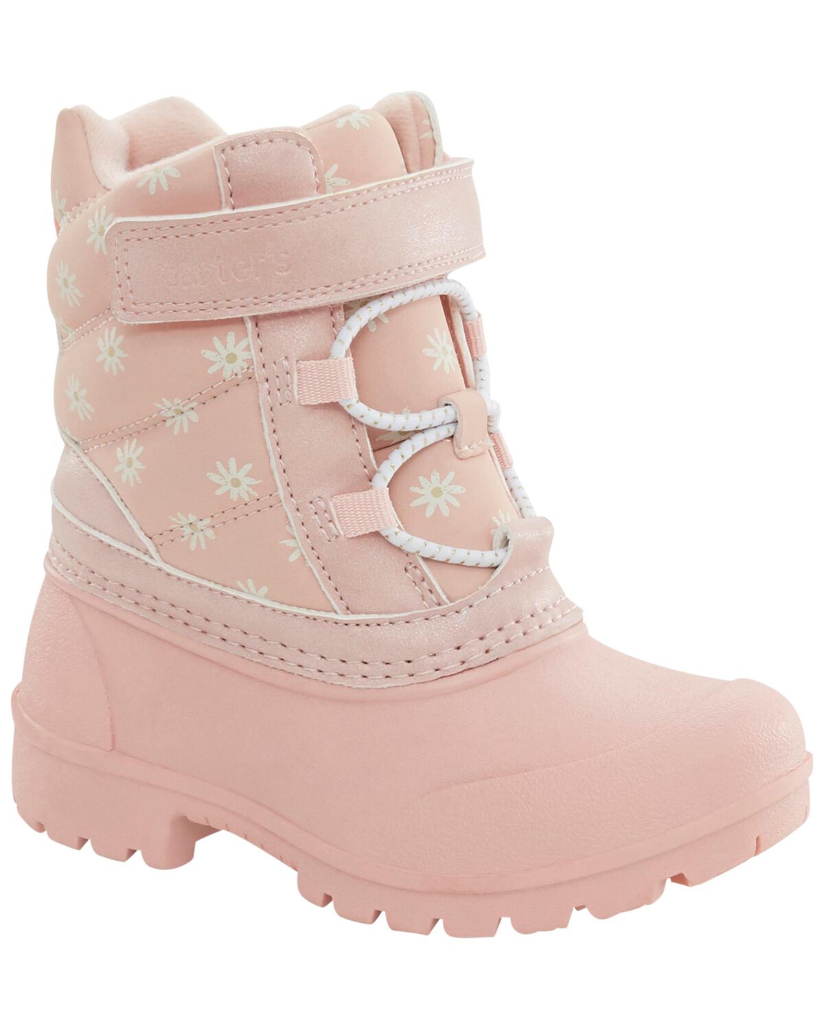 Pink Toddler Floral Snow Boots