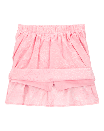Kid 2-Piece Print Skort Set - Pink, 