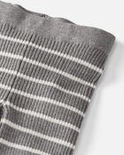 Baby Organic Cotton Rib Sweater Knit Set in Stripes, image 4 of 5 slides