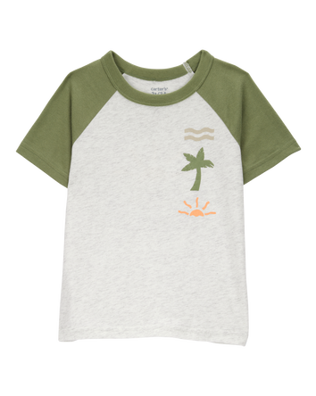 Toddler Tropical Cotton Blend Short-Sleeve Tee - Heather, 