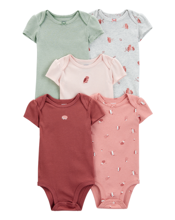 Baby 5-Pack Animal Print Original Bodysuits, 