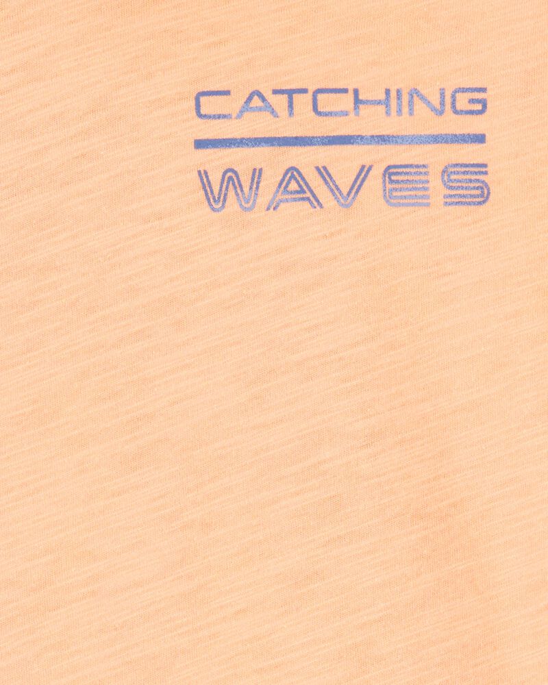 Kid Wave Knit Hoodie - Orange, image 3 of 5 slides