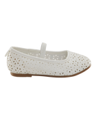 Toddler Floral Ballet Flats - White, image 2 of 7 slides