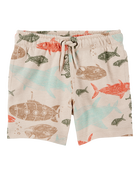 Baby Sea Print Pull-On Shorts, image 1 of 4 slides
