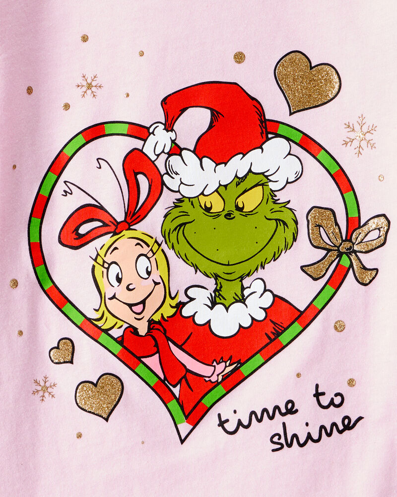 Toddler Girl Christmas Dr. Seuss™ The Grinch Long-Sleeve Graphic Tee - Pink, image 3 of 3 slides