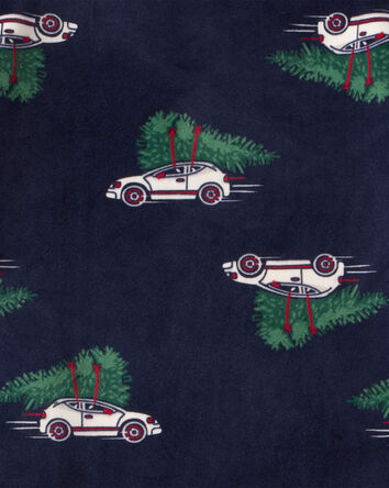 Kid Christmas Cars DreamPlush Long-Sleeve Snug Fit 2-Piece Pajamas - Navy, 