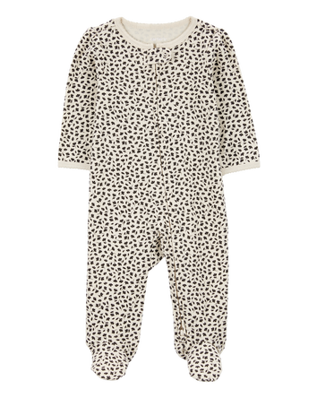 Baby Floral 2-Way Zip Cotton Sleep & Play Pajamas, 