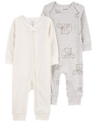 Baby 2-Pack Jumpsuits, image 1 of 5 slides