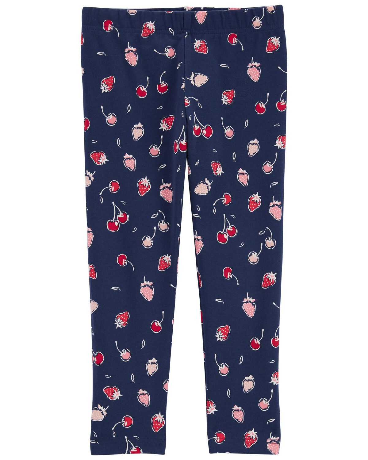Navy Kid Cherry Capri Leggings
