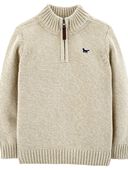 Ivory - Half-Zip Pullover Sweater