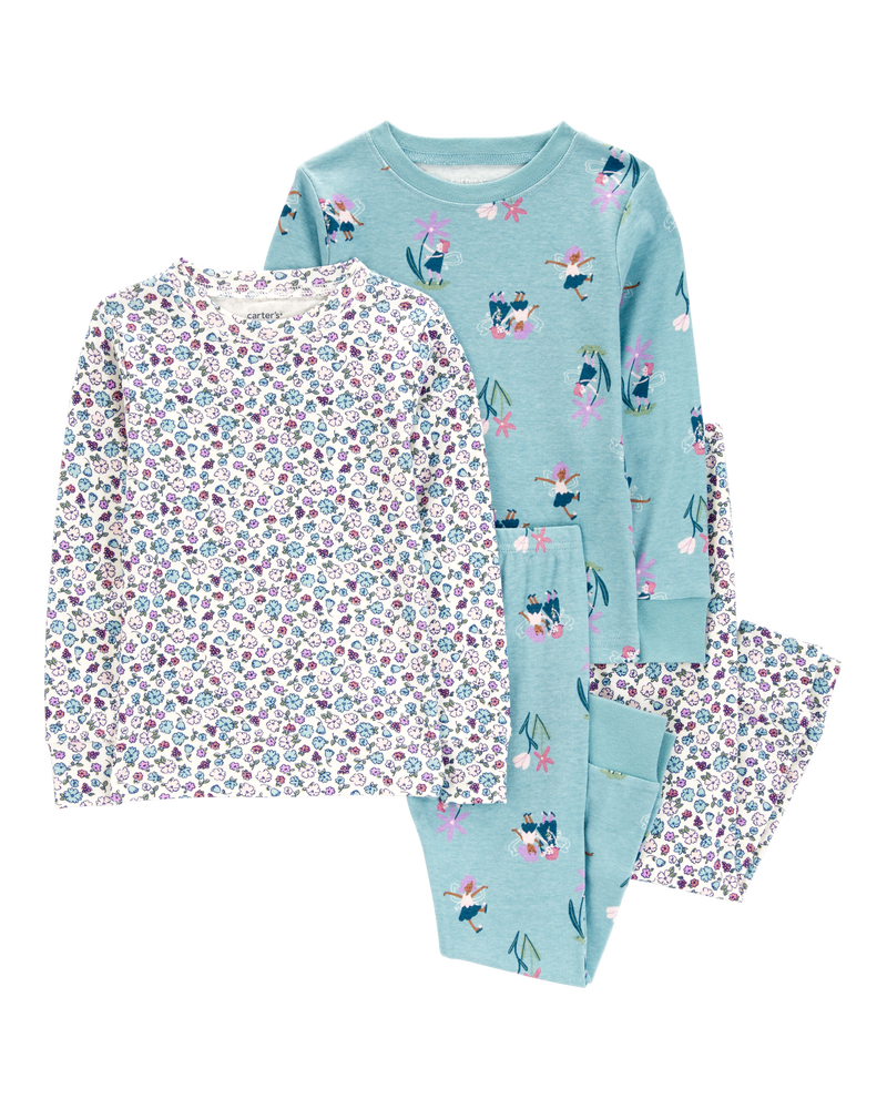 Toddler 4-Piece Fairy 100% Snug Fit Cotton Pajamas, image 1 of 4 slides