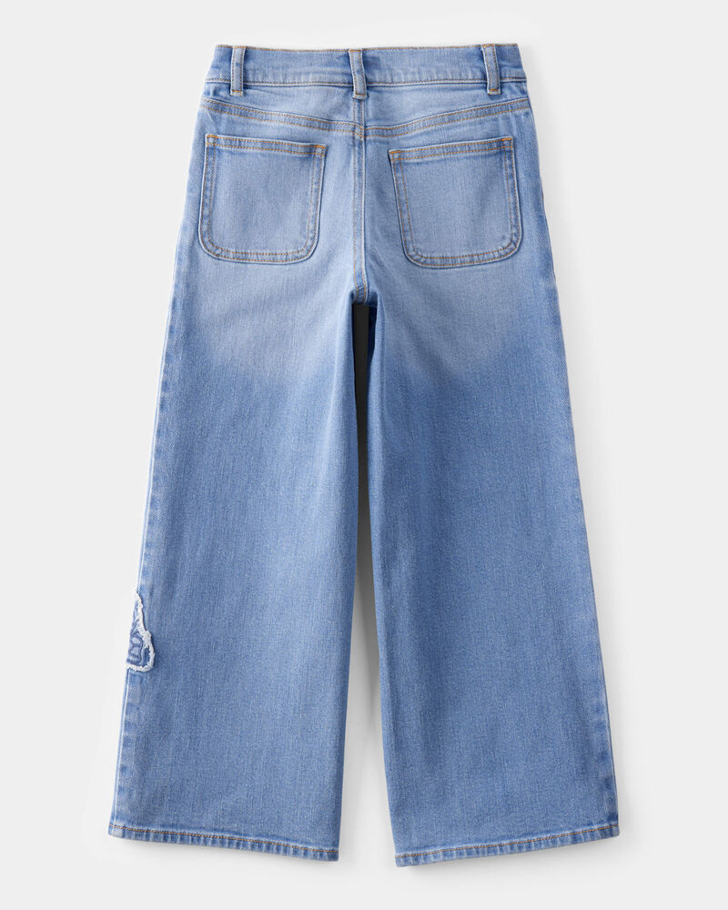 Kid Baggy Butterfly Embroidered Jeans - Breeze Wash, image 2 of 5 slides